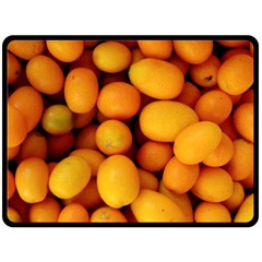 Kumquat 1 Fleece Blanket (large)  by trendistuff