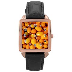 Kumquat 1 Rose Gold Leather Watch  by trendistuff