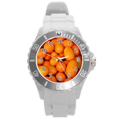 Kumquat 2 Round Plastic Sport Watch (l) by trendistuff