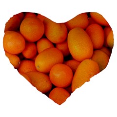 Kumquat 2 Large 19  Premium Heart Shape Cushions by trendistuff