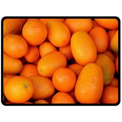 Kumquat 2 Double Sided Fleece Blanket (large)  by trendistuff