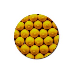 Lemons 1 Rubber Round Coaster (4 Pack)  by trendistuff