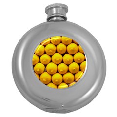 Lemons 1 Round Hip Flask (5 Oz) by trendistuff