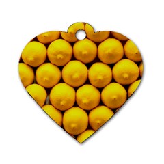 Lemons 1 Dog Tag Heart (two Sides) by trendistuff