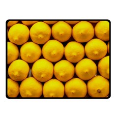 Lemons 1 Double Sided Fleece Blanket (small)  by trendistuff