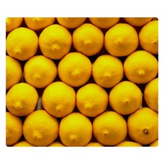 Lemons 1 Double Sided Flano Blanket (small)  by trendistuff