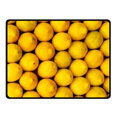 Lemons 2 Double Sided Fleece Blanket (small)  by trendistuff