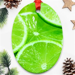 Limes 2 Oval Ornament (two Sides) by trendistuff