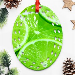 Limes 2 Ornament (oval Filigree) by trendistuff