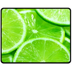 Limes 2 Double Sided Fleece Blanket (medium)  by trendistuff