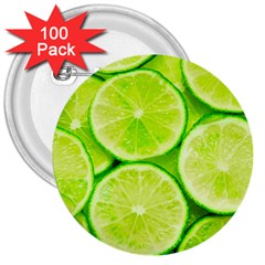 Limes 3 3  Buttons (100 Pack)  by trendistuff