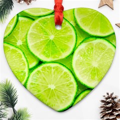 Limes 3 Heart Ornament (two Sides) by trendistuff