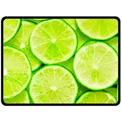 Limes 3 Fleece Blanket (large)  by trendistuff