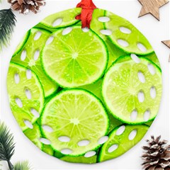 Limes 3 Round Filigree Ornament (two Sides) by trendistuff