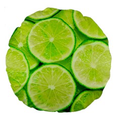 Limes 3 Large 18  Premium Round Cushions by trendistuff