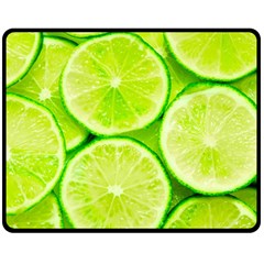 Limes 3 Double Sided Fleece Blanket (medium)  by trendistuff