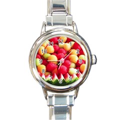 MELON BALLS Round Italian Charm Watch