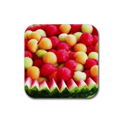 Melon Balls Rubber Coaster (square)  by trendistuff