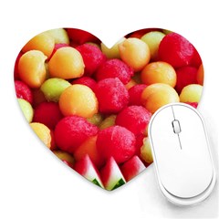 Melon Balls Heart Mousepads by trendistuff