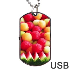 Melon Balls Dog Tag Usb Flash (one Side) by trendistuff