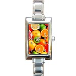 MIXED FRUIT 1 Rectangle Italian Charm Watch