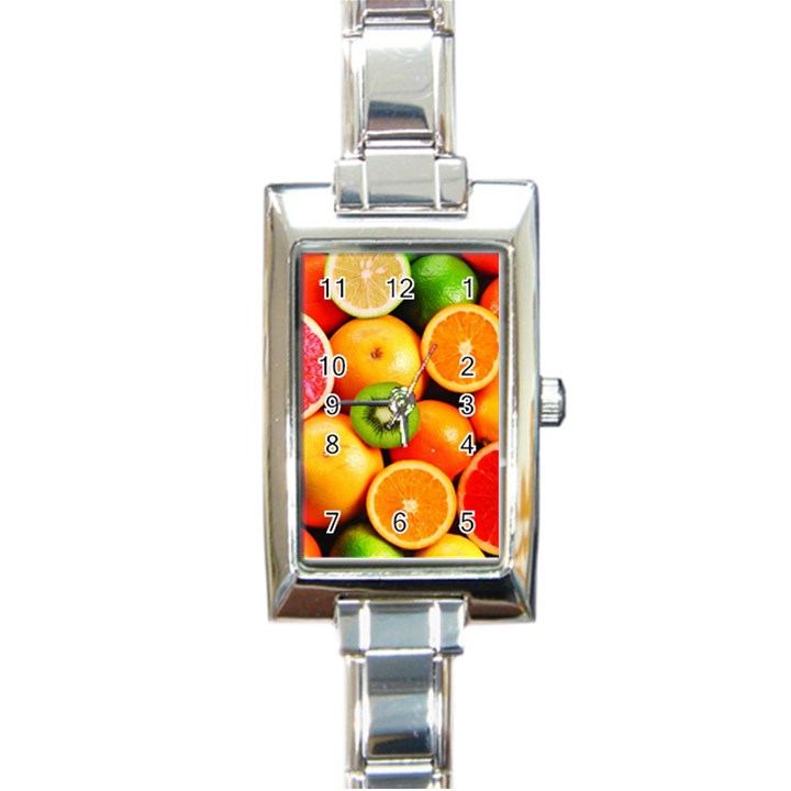 MIXED FRUIT 1 Rectangle Italian Charm Watch