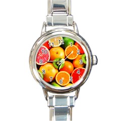 Mixed Fruit 1 Round Italian Charm Watch by trendistuff