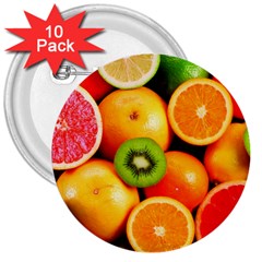 Mixed Fruit 1 3  Buttons (10 Pack)  by trendistuff