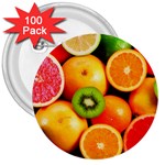 MIXED FRUIT 1 3  Buttons (100 pack) 