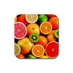 MIXED FRUIT 1 Rubber Coaster (Square) 