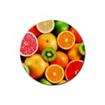 MIXED FRUIT 1 Rubber Coaster (Round) 