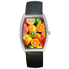 Mixed Fruit 1 Barrel Style Metal Watch by trendistuff