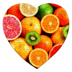 Mixed Fruit 1 Jigsaw Puzzle (heart) by trendistuff