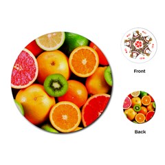 Mixed Fruit 1 Playing Cards (round)  by trendistuff