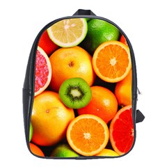 Mixed Fruit 1 School Bag (large) by trendistuff