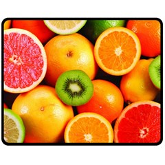 Mixed Fruit 1 Fleece Blanket (medium)  by trendistuff