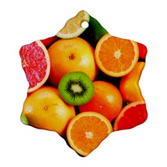 Mixed Fruit 1 Snowflake Ornament (two Sides) by trendistuff