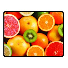 Mixed Fruit 1 Double Sided Fleece Blanket (small)  by trendistuff