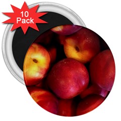 Nectarines 3  Magnets (10 Pack)  by trendistuff