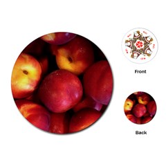 Nectarines Playing Cards (round)  by trendistuff