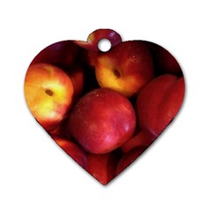 Nectarines Dog Tag Heart (one Side) by trendistuff