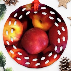 Nectarines Ornament (round Filigree) by trendistuff