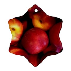 Nectarines Snowflake Ornament (two Sides) by trendistuff