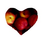 NECTARINES Standard 16  Premium Flano Heart Shape Cushions Back