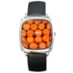 Oranges 1 Square Metal Watch by trendistuff