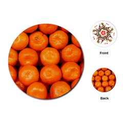 Oranges 1 Playing Cards (round)  by trendistuff