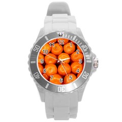 Oranges 1 Round Plastic Sport Watch (l) by trendistuff