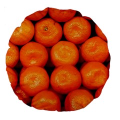 Oranges 1 Large 18  Premium Round Cushions by trendistuff