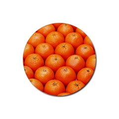 Oranges 2 Rubber Round Coaster (4 Pack)  by trendistuff