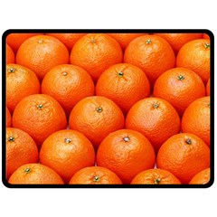 Oranges 2 Fleece Blanket (large)  by trendistuff